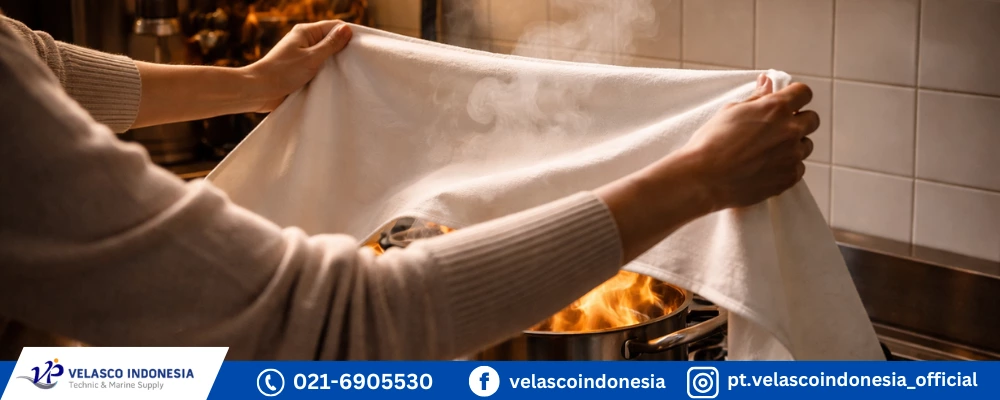 Penggunaan fire blanket