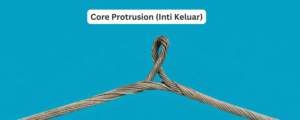 wire rope Core Protrusion (Inti Keluar)
