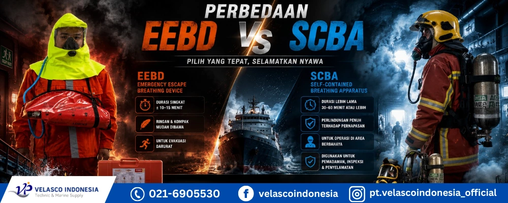 Perbedaan EEBD dan SCBA untuk Keselamatan Kapal