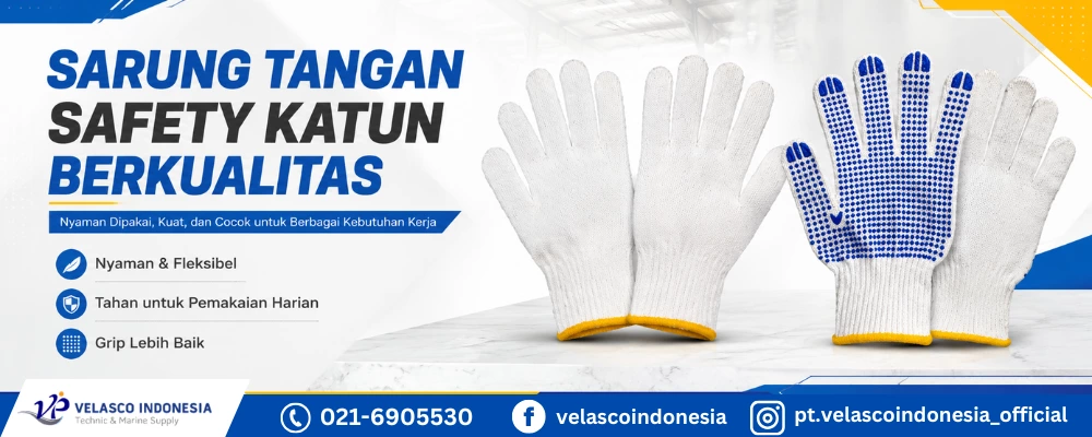 Jual Sarung Tangan Safety Katun Berkualitas